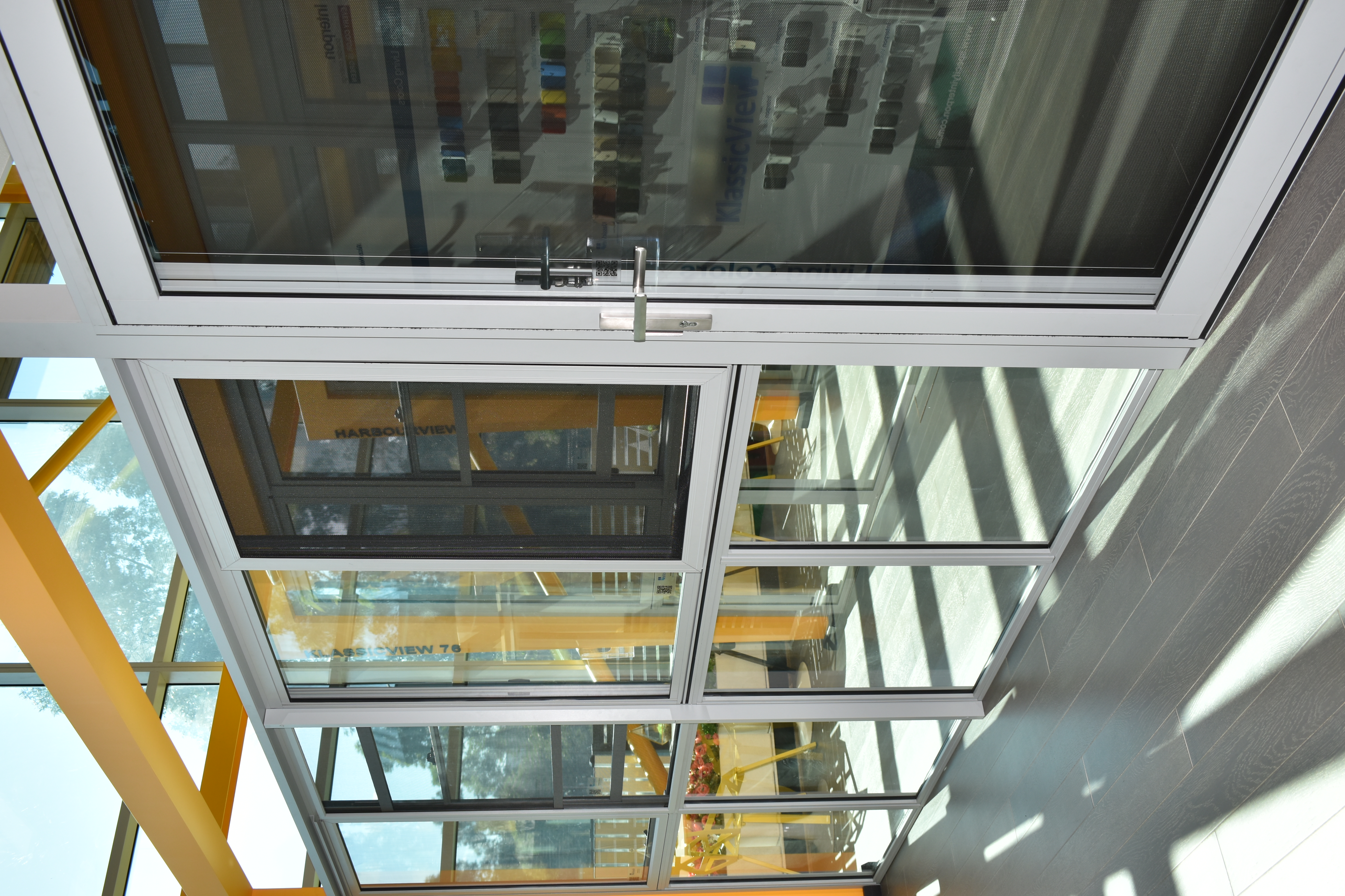 ACCESS fire escape window system — closed and secured position